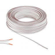2x0,75 mm Beyaz Yassı Kordon Kablo 100 metre